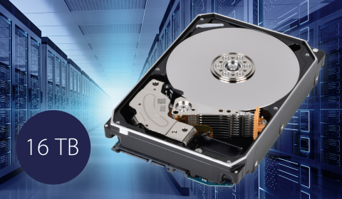 도시바가 업계 최대 용량인16TB의 기존 자기기록(CMR) 방식 하드 디스크 드라이브 MG08시리즈를 발표했다.