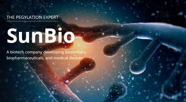 의약품 개발·판매 전문기업 선바이오가 지난달 12일 '페길레이션(PEGylation, PEG)' 기술과 관련된 미국 특허를 취득했다. [사진 출처=선바이오]