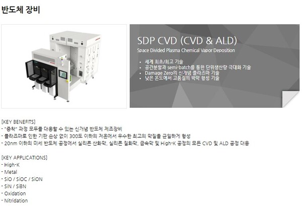 주성엔지니어링은 반도체 증착공정에 필요한 장비를 제조하여 고객사에 주 납품하는 기업이다. 사진은 주성엔지니어링의 반도체 ALD 장비에 대한 설명. [사진출처=주성엔지니어링]