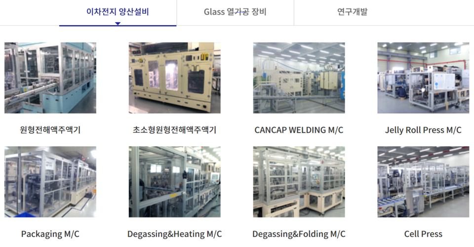 하나기술은 2003년 설립되어 2차전지 장비 제조업을 영위하고 있으며, 2020년 코스닥 시장에 상장하였다. 사진은 2차전지 양산설비에 대한 설명. [사진출처=하나기술]