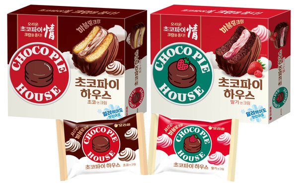 오리온은 ‘초코파이情’에 초코잼와 딸기잼을 더한 마블링 크림으로 더욱 새로워진 ‘초코파이 하우스’(사진)가 인기를 얻고 있다고 27일 밝혔다.