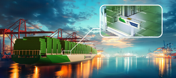 HD현대중공업은 최근 목포에 위치한 HD현대삼호에서 ‘운항 선박 내 유지보수 부품 자체 제조를 위한 3D프린팅 융합 실증기술(제품명: 3D프린팅 디지털 워크샵)’에 대한 최종 평가 및 시연을 성공적으로 진행했다고 17일 밝혔다. 사진은 ‘3D프린팅 디지털 워크샵’이 적용된 컨테이너선 조감도. [사진제공=HD현대중공업]