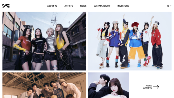 글로벌엔터테인먼트 기업 와이지엔터테인먼트는 지난 1분기 매출액은 14% 증가하고, 영업이익은 흑자 전환하며 실적이 개선됐다. 사진은 와이지엔터테인먼트 아티스트들.  [사진 출처=와이지엔터테인먼트 홈페이지]